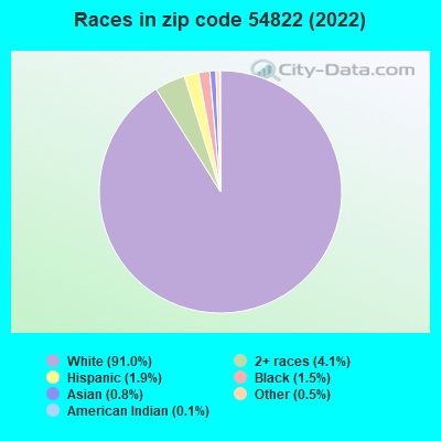Races in zip code 54822 (2019)