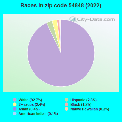 Races in zip code 54848 (2019)