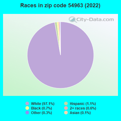 Races in zip code 54963 (2019)