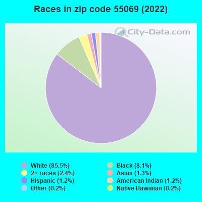 Races in zip code 55069 (2022)