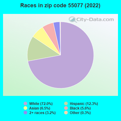 Races in zip code 55077 (2022)