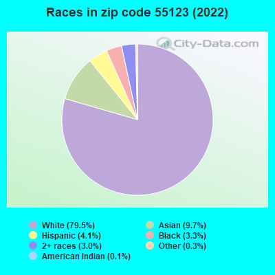 Races in zip code 55123 (2019)