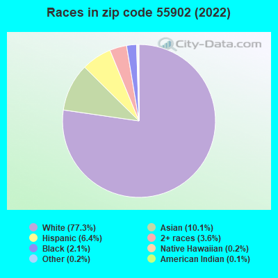 Races in zip code 55902 (2019)