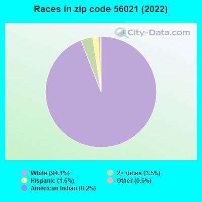 Races in zip code 56021 (2019)