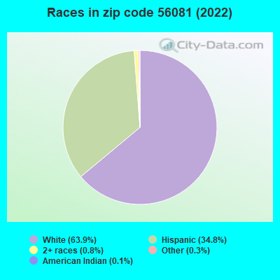 Races in zip code 56081 (2022)