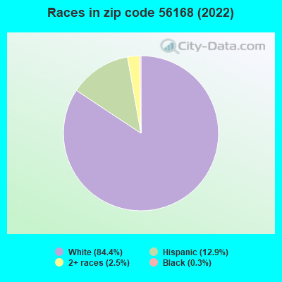 Races in zip code 56168 (2019)