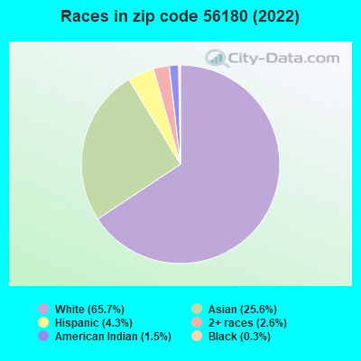 Races in zip code 56180 (2019)