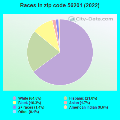 Races in zip code 56201 (2019)