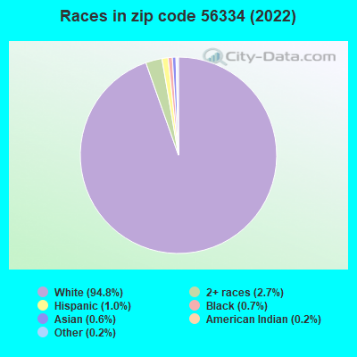 Races in zip code 56334 (2019)