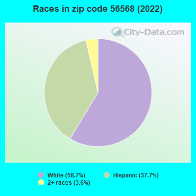 Races in zip code 56568 (2022)
