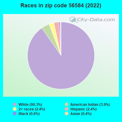 Races in zip code 56584 (2022)