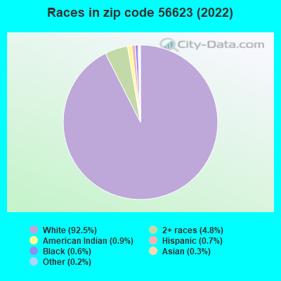 Races in zip code 56623 (2019)