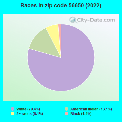 Races in zip code 56650 (2019)