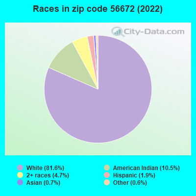 Races in zip code 56672 (2019)