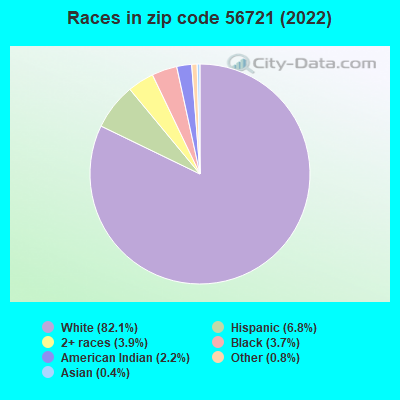 Races in zip code 56721 (2019)