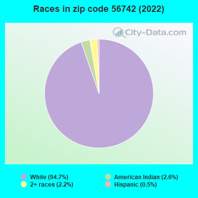 Races in zip code 56742 (2022)