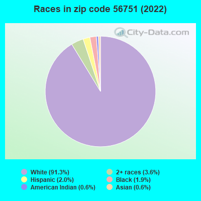 Races in zip code 56751 (2019)