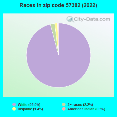 Races in zip code 57382 (2022)