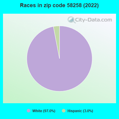 Races in zip code 58258 (2022)