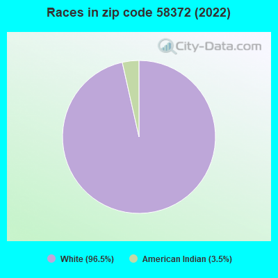Races in zip code 58372 (2022)