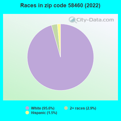 Races in zip code 58460 (2022)