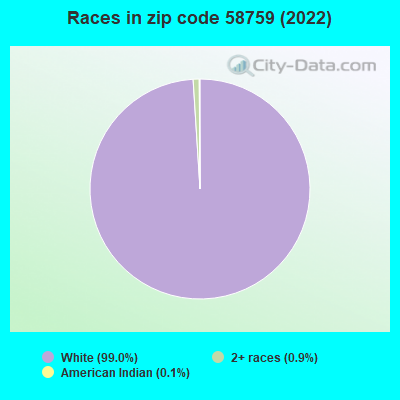 Races in zip code 58759 (2019)