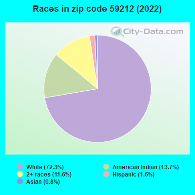Races in zip code 59212 (2022)