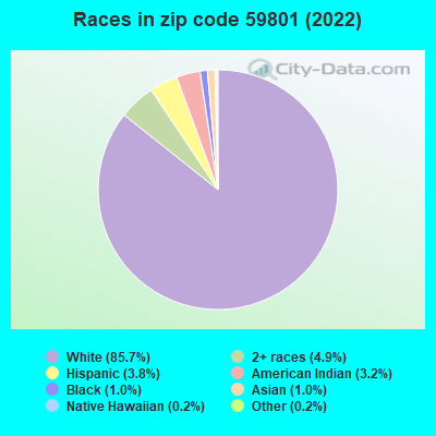 Races in zip code 59801 (2021)
