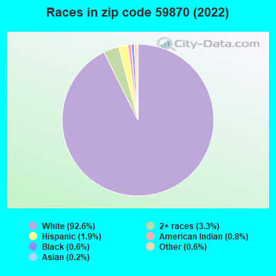 Races in zip code 59870 (2019)