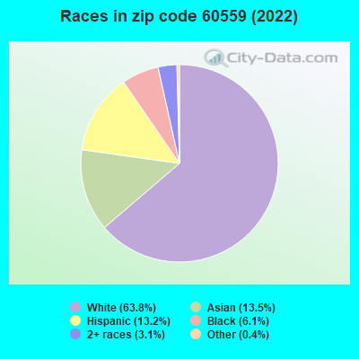 Races in zip code 60559 (2019)