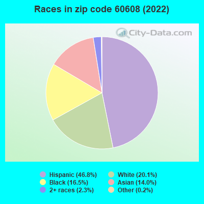 Races in zip code 60608 (2019)