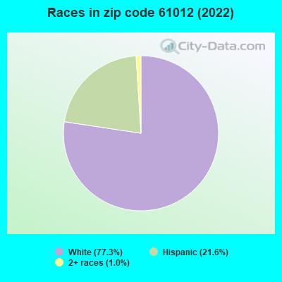 Races in zip code 61012 (2022)