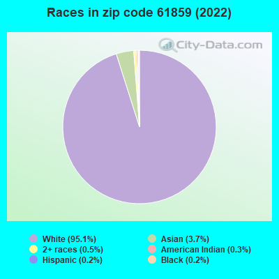 Races in zip code 61859 (2019)