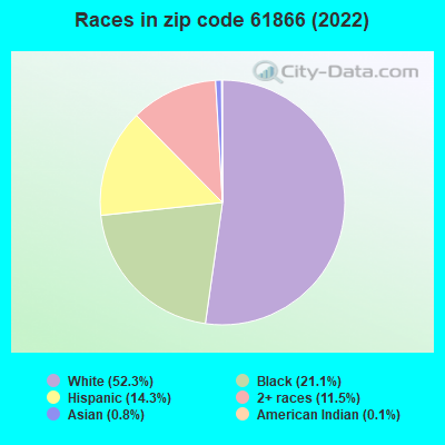 Races in zip code 61866 (2019)