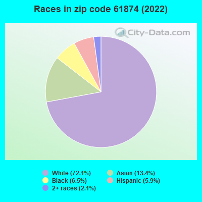 Races in zip code 61874 (2022)