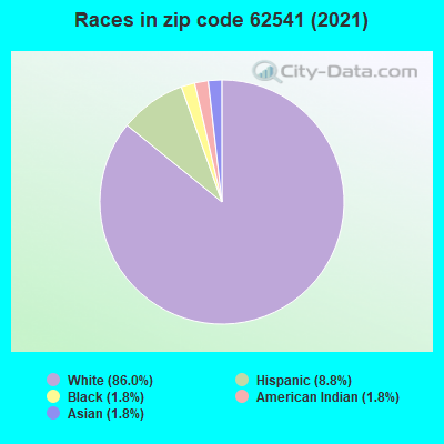 Races in zip code 62541 (2019)
