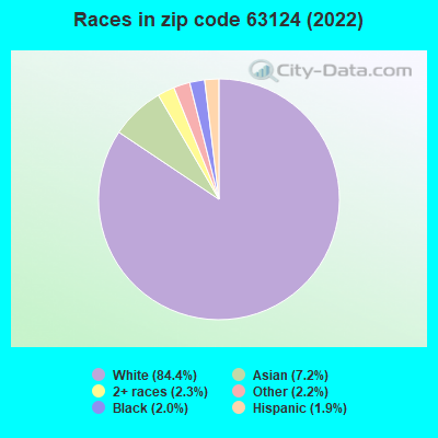 Races in zip code 63124 (2022)