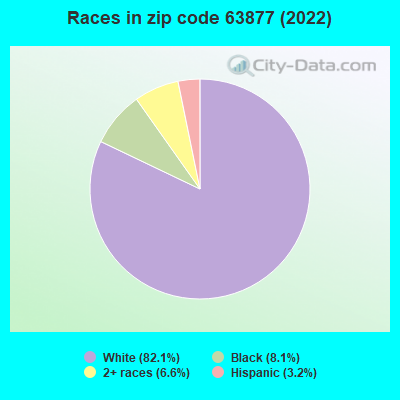 Races in zip code 63877 (2021)