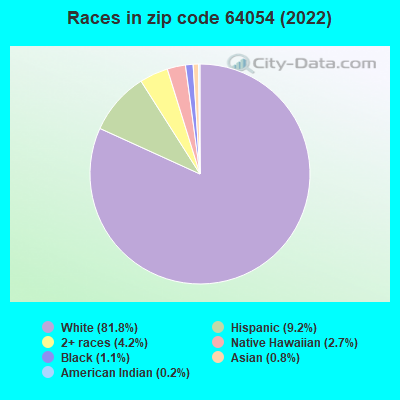 Races in zip code 64054 (2022)