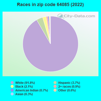 Races in zip code 64085 (2019)