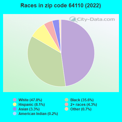 Races in zip code 64110 (2021)