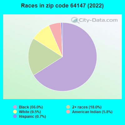Races in zip code 64147 (2022)