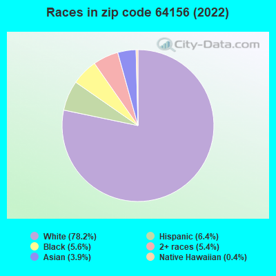 Races in zip code 64156 (2022)