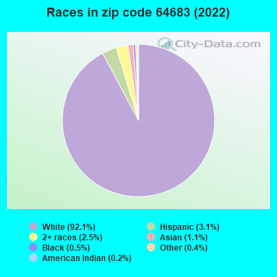 Races in zip code 64683 (2021)