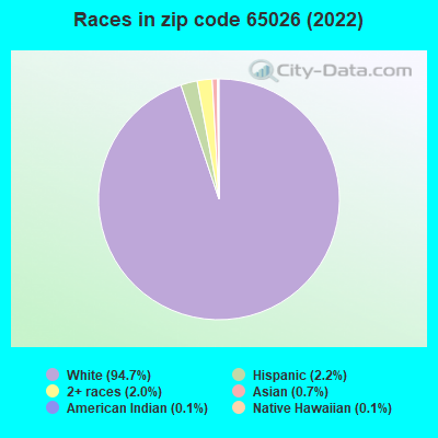 Races in zip code 65026 (2019)
