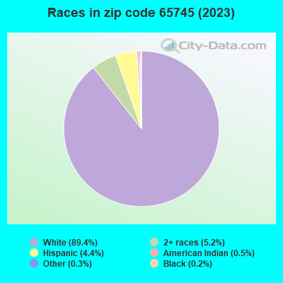 Races in zip code 65745 (2019)