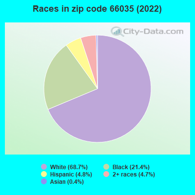Races in zip code 66035 (2022)