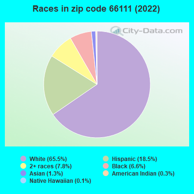 Races in zip code 66111 (2019)