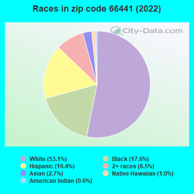 Races in zip code 66441 (2022)