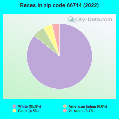 Races in zip code 66714 (2022)